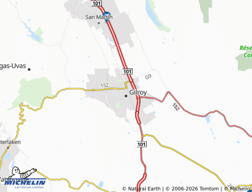 Mappa MICHELIN Gilroy - ViaMichelin