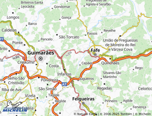 Mapa MICHELIN Arões (Santa Cristina) - ViaMichelin