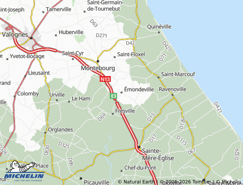 MICHELIN Émondeville map - ViaMichelin