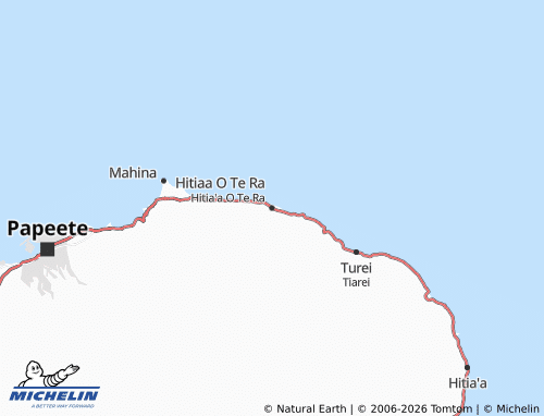 MICHELIN Hitia'a O Te Ra map - ViaMichelin