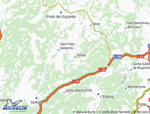 Carte MICHELIN Oristà - ViaMichelin