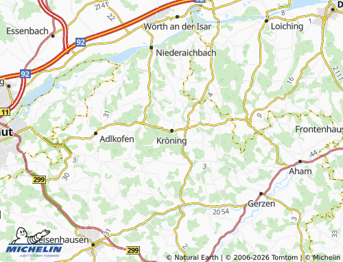 MICHELIN Kröning map - ViaMichelin