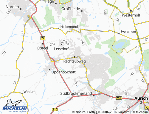 MICHELIN Rechtsupweg map - ViaMichelin