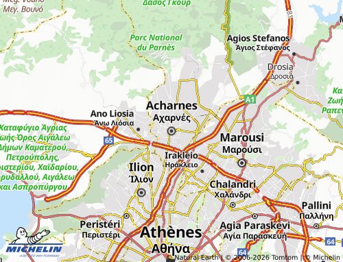 Carte MICHELIN Acharnes - ViaMichelin