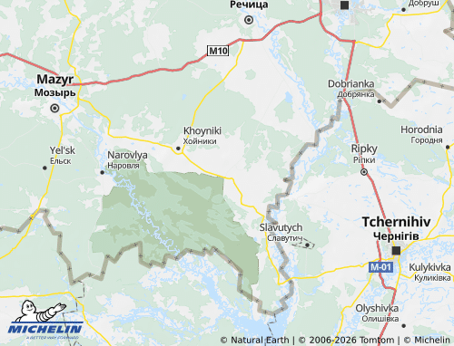 MICHELIN Braginskiy rayon map - ViaMichelin