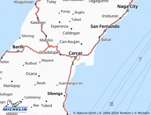 MICHELIN Carcar map - ViaMichelin