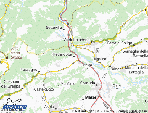 MICHELIN Pederobba map - ViaMichelin