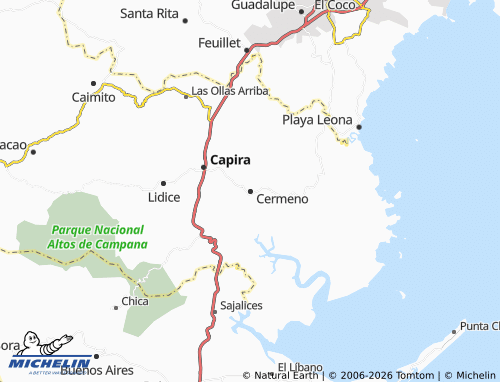 MICHELIN Cermeno map - ViaMichelin