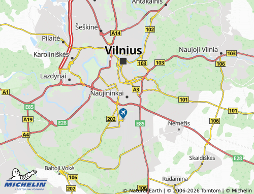 MICHELIN Naujininkai map - ViaMichelin