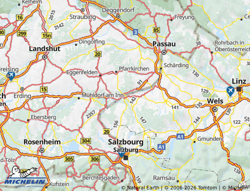 MICHELIN Braunau am Inn map - ViaMichelin