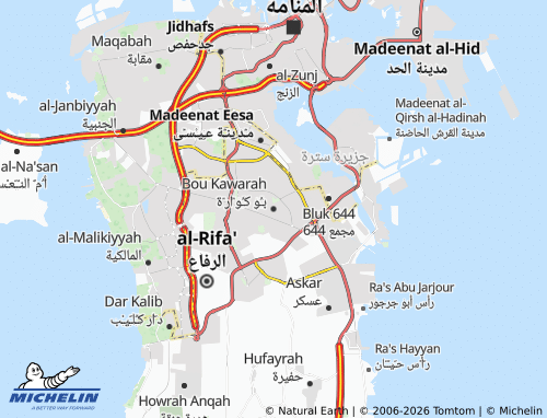 Mappa MICHELIN Bou Kawarah - ViaMichelin