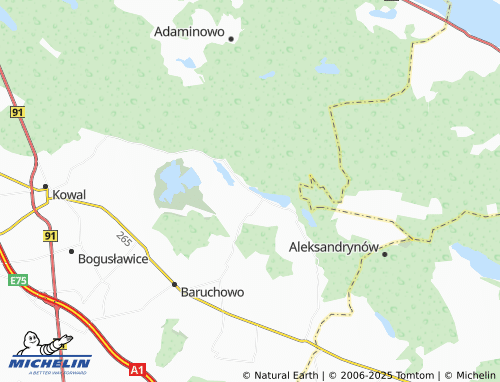 MICHELIN Goreń Duży map - ViaMichelin