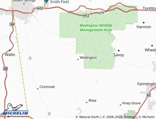 Mappa MICHELIN Wedington - ViaMichelin