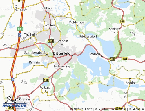 MICHELIN-Landkarte Bitterfeld-Wolfen - ViaMichelin