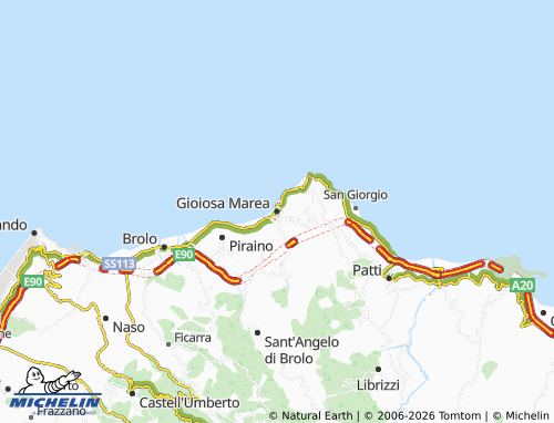 MICHELIN Gioiosa Marea map - ViaMichelin