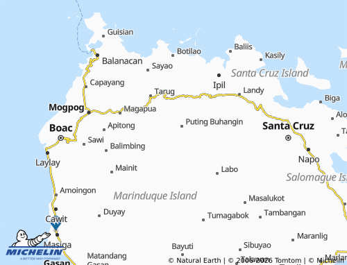 MICHELIN Puting Buhangin map - ViaMichelin