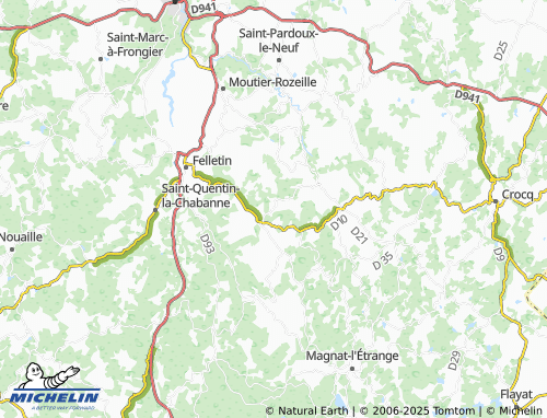 MICHELIN Saint-Frion map - ViaMichelin