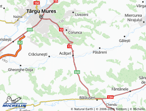 Mappa MICHELIN Acățari - ViaMichelin