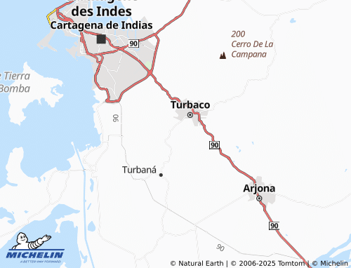 MICHELIN Agua Chica map - ViaMichelin