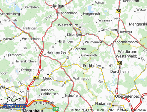 MICHELIN-Landkarte Weltersburg - ViaMichelin