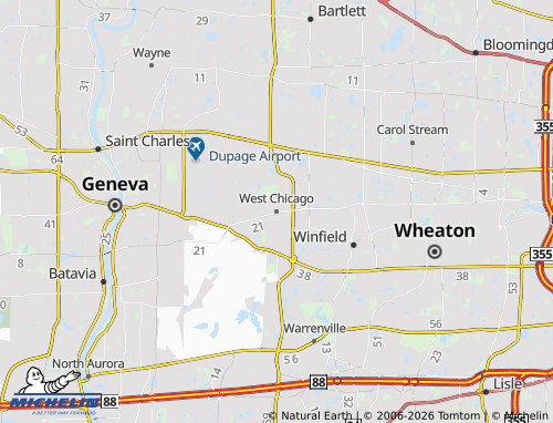 Mapa MICHELIN West Chicago - ViaMichelin