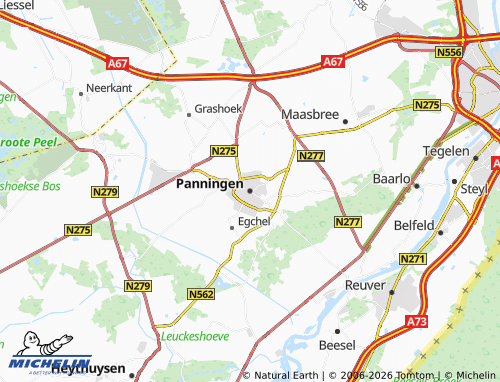 Kaart MICHELIN Panningen - ViaMichelin
