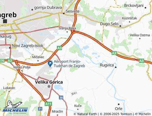MICHELIN Lekneno map - ViaMichelin