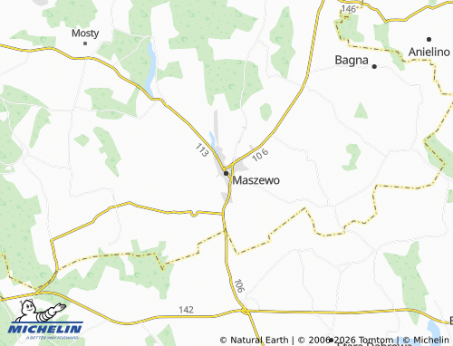 MICHELIN-Landkarte Maszewo - ViaMichelin
