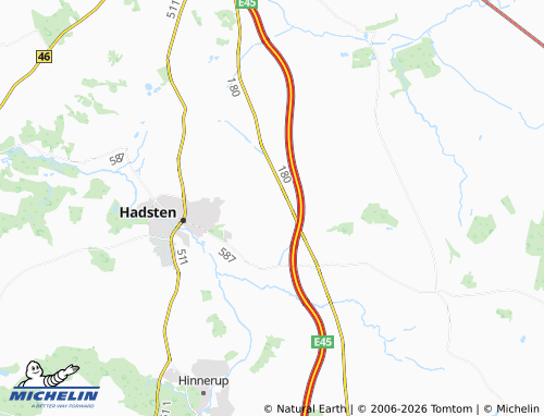 Kaart MICHELIN Hadbjerg - ViaMichelin