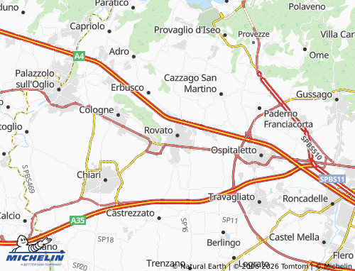 MICHELIN Rovato map - ViaMichelin