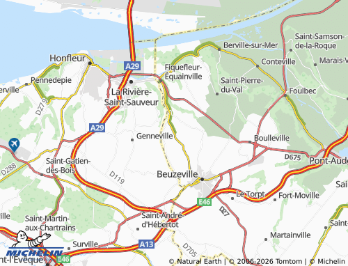 MICHELIN Manneville-la-Raoult map - ViaMichelin