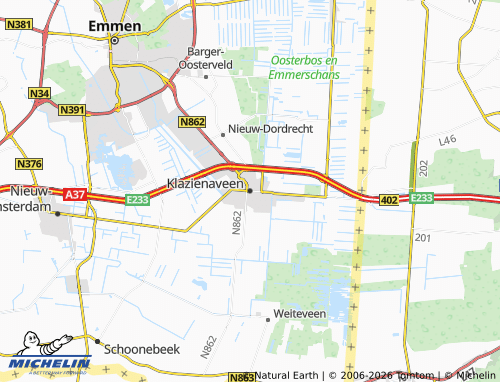 MICHELIN Klazienaveen map - ViaMichelin