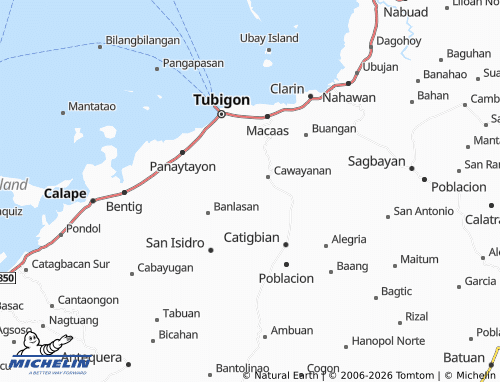 MICHELIN Tan-Awan map - ViaMichelin