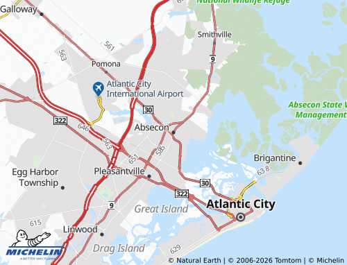 Mapa MICHELIN Absecon - ViaMichelin