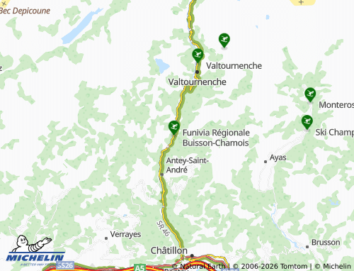 MICHELIN-Landkarte Nuarsaz - ViaMichelin