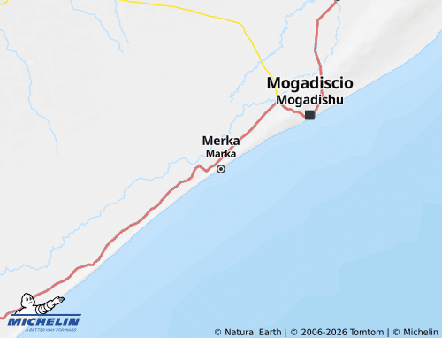 MICHELIN Lower Shabelle map - ViaMichelin
