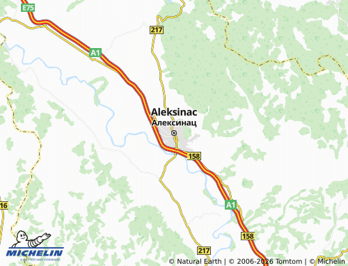 MICHELIN Aleksinac map - ViaMichelin