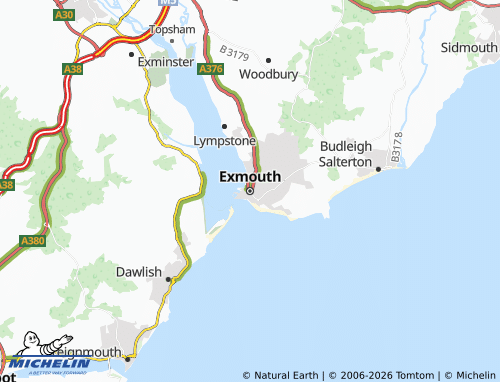 Kaart MICHELIN Exmouth - ViaMichelin