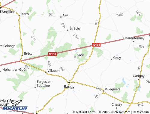 Mappa MICHELIN Gron - ViaMichelin