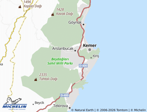 Mappa MICHELIN Kuzdere - ViaMichelin