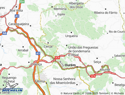 Carte MICHELIN Outeiro da Calçada - ViaMichelin