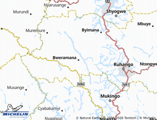 MICHELIN-Landkarte Bweramana - ViaMichelin