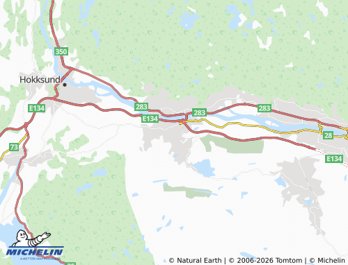 MICHELIN Mjøndalen map - ViaMichelin