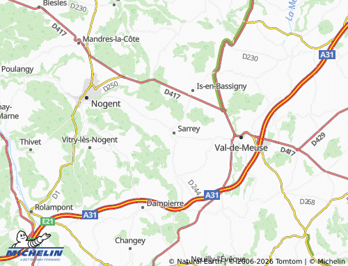 Mappa MICHELIN Sarrey - ViaMichelin