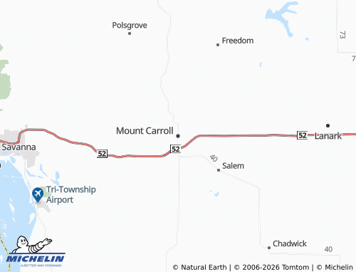 Carte MICHELIN Mount Carroll - ViaMichelin