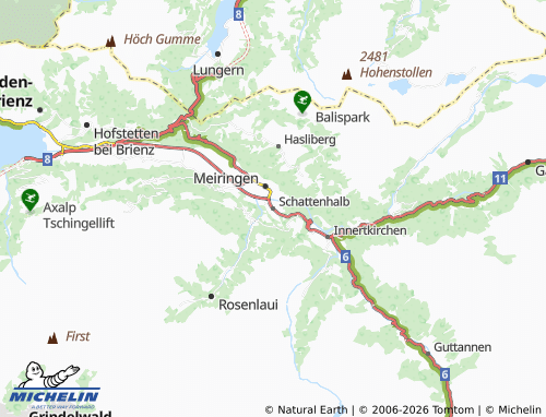 Mapa MICHELIN Schattenhalb - ViaMichelin