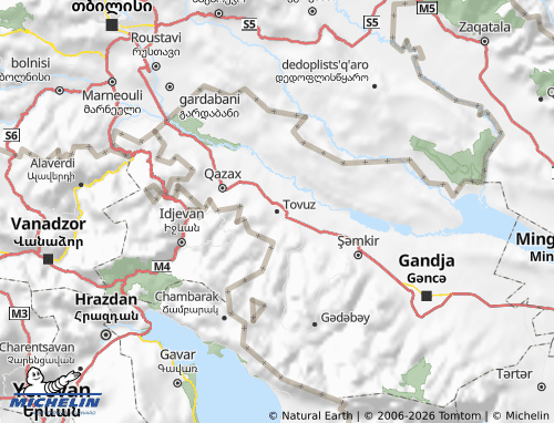 MICHELIN Tovuz map - ViaMichelin