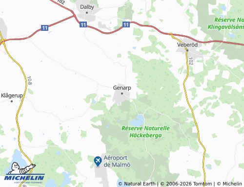 MICHELIN Genarp map - ViaMichelin