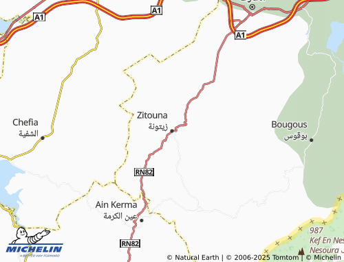 Carte MICHELIN Zitouna - ViaMichelin