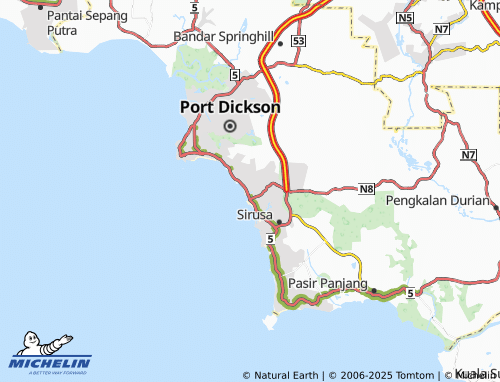 MICHELIN Taman Eastern map - ViaMichelin